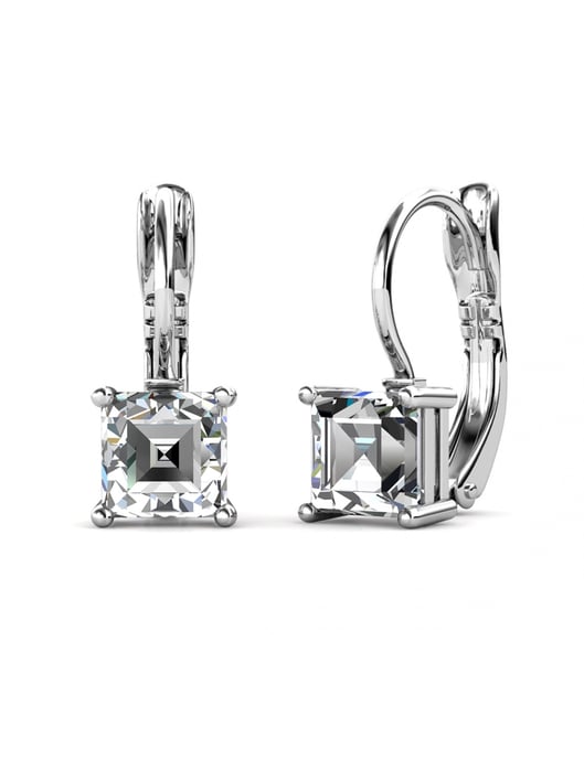 Parure et Coffret Square - Argenté et Cristal - Image 3