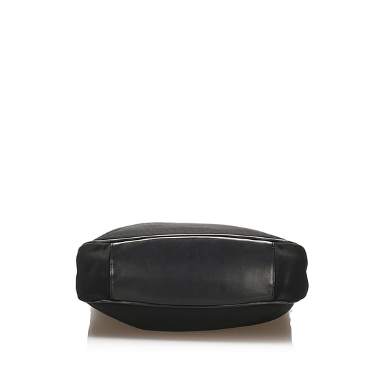 Vintage Gucci Bamboo Canvas Handbag Black - Image 4
