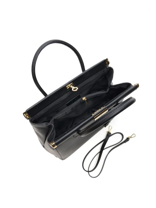 Renata Corsi SS22 RC 1754 Noir Cuir de vachette Sac - Image 4