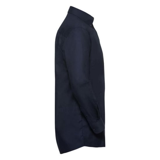 Russell Collection Mens Long Sleeve Easy Care Oxford Shirt (Bright Navy)