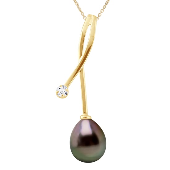 DIADEMA - Pendant - Yellow Gold and Tahitian Pearl