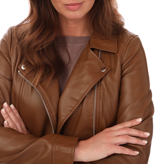 Women's Vero Moda Bella Annabel Faux Leather Jacket in Cognac