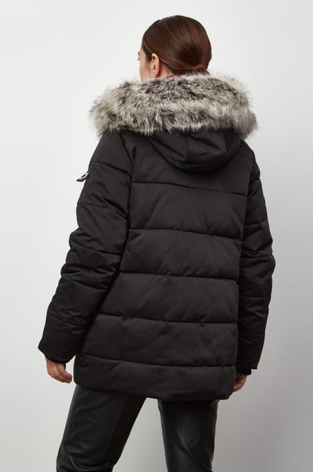 Nordic Mid-Length Faux Fur Parka Jacket