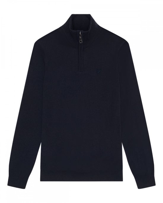 Lyle & Scott Tonal Eagle Merino Herren Viertel-Reißverschluss-Pullover - Image 5