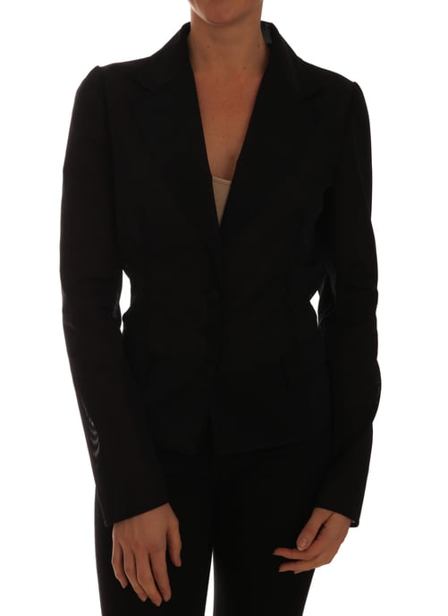 Dolce & Gabbana - Veste blazer noire en filet de nylon pour femme - Image 1
