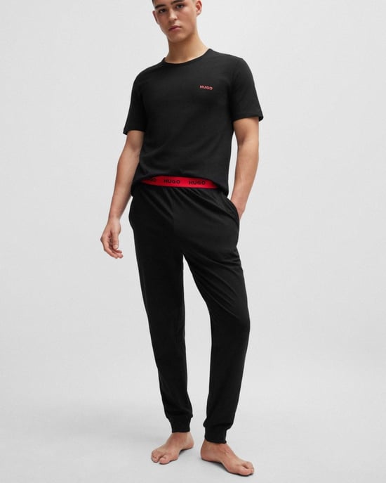 HUGO Mens  Three-Pack of Underwear T-Shirts in Cotton with Logos NOS - Image 2