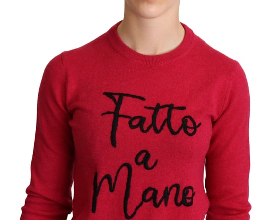 Dolce & Gabbana Pull en laine et cachemire brodé rose pour femme - Image 4