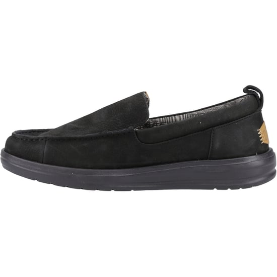 HEYDUDE Wally Grip Moc Leder Herren Schwarz Bootsschuhe - Image 4