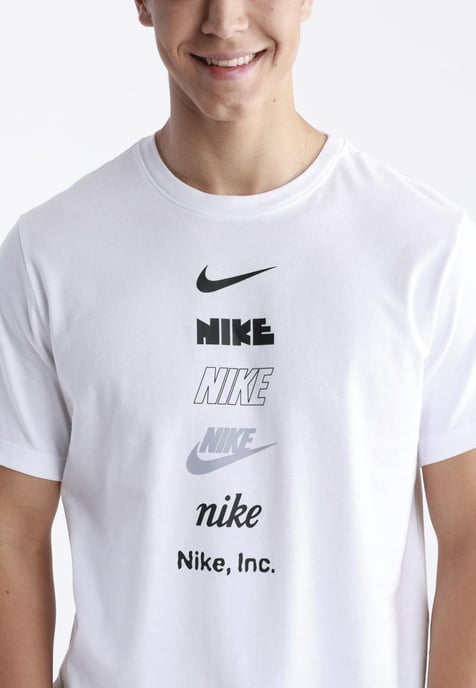 Nike Stack Logo Herren-T-Shirt in Weiß - Image 3