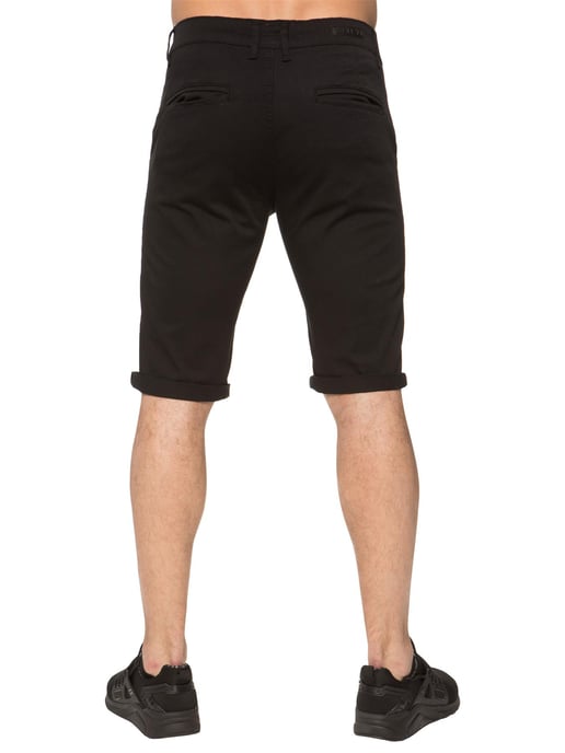 Enzo | Herren Slim Fit Stretch Chino Shorts - Schwarz - Image 3