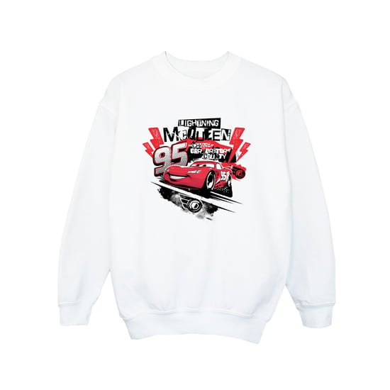 Disney Cars Lightning McQueen Collage Sweatshirt für Jungen (weiß) - Image 1