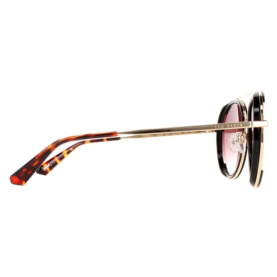 Ted Baker Aviator Womens Black Gold Brown Gradient TB1638 Gaia