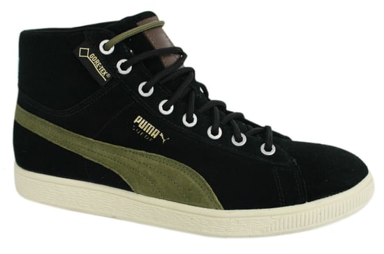 Puma Wildleder Mid Classic+ GTX Herren Trainer Casual Black 357043 02 B28A - Image 1