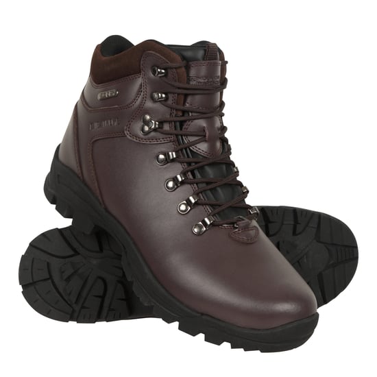 Mountain Warehouse Mens Latitude II Extreme Leather Waterproof Walking Boots (Brown)
