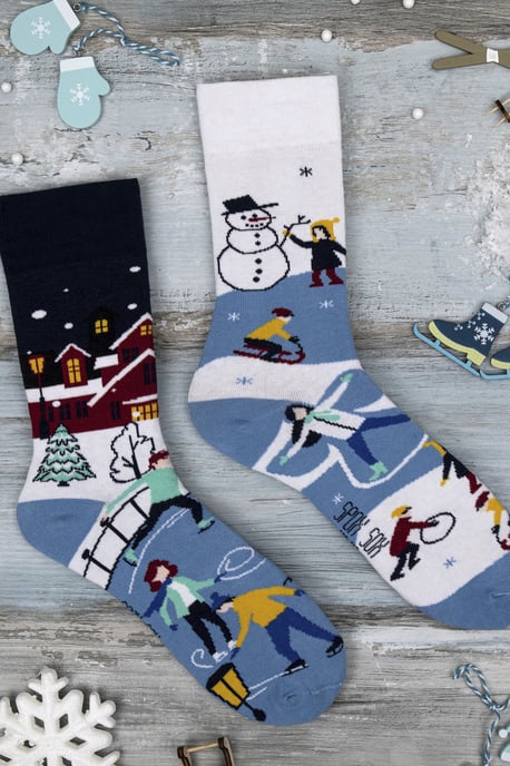 SPOX SOX - Herren & Damen Mismatched Novelty Odd Socks - Winter Aktivitäten - Image 2