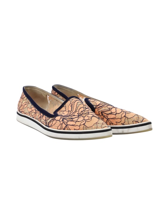 Nicholas Kirkwood Alona Schnür-Spitze Loafer aus orangefarbenem Nylon - Image 5