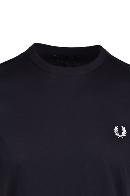 T-shirt col rond Fred Perry Pour Homme en Bleu Marine - Image 3
