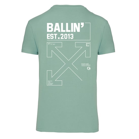 Herren-T-Shirt von der Marke Ballin Est. 2013. Die Shirts von Ballin Est. 2013 sind aus 100% Bio-Baumwolle gefertigt und haben eine normale Passform. Die weiche Baumwolle sorgt für hohen Tragekomfort.  Marke: Ballin Est. 2013Modellname: Backprint Cross Sh - Image 2