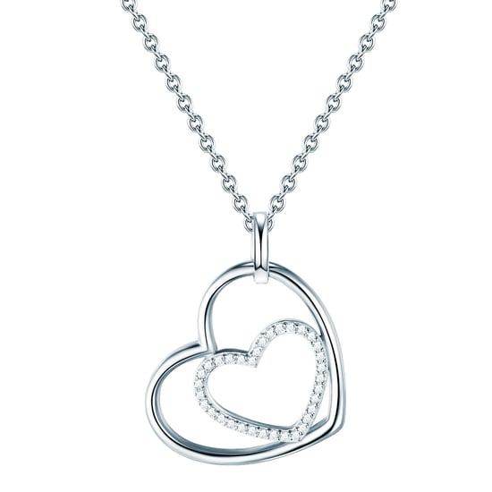 Necklace with pendant sterling silver zirconia white Rafaela Donata - Image 1
