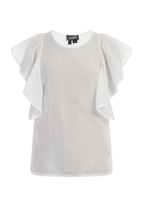 Dreimaster Blusenshirt Damen Wollweiss - Image 1