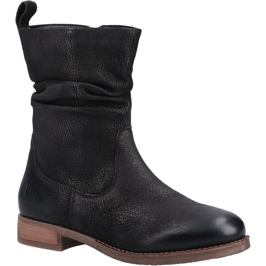 Hush Puppies Emilia Leder Damen Schwarz Stiefel - Image 1