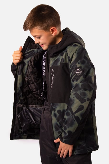 Misfit Vandal Print Jacket Dark Khaki