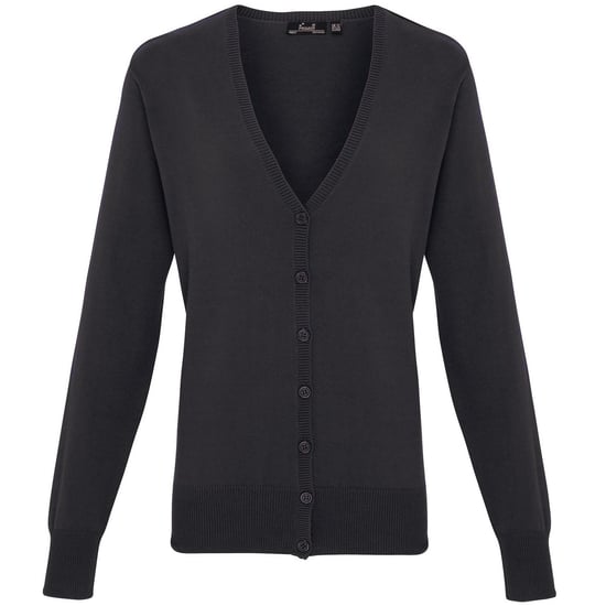 Premier Damen Strickweste mit Knopfleiste (Anthrazit) - Image 1
