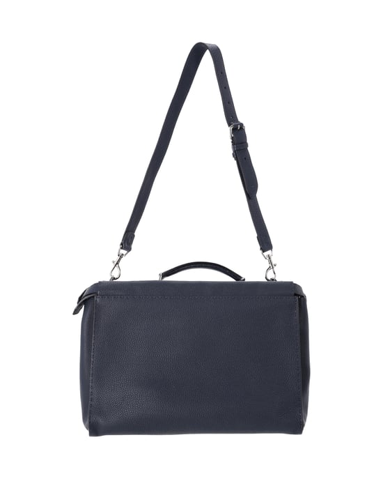 Fendi Große Peekaboo aus marineblauem Leder - Image 2