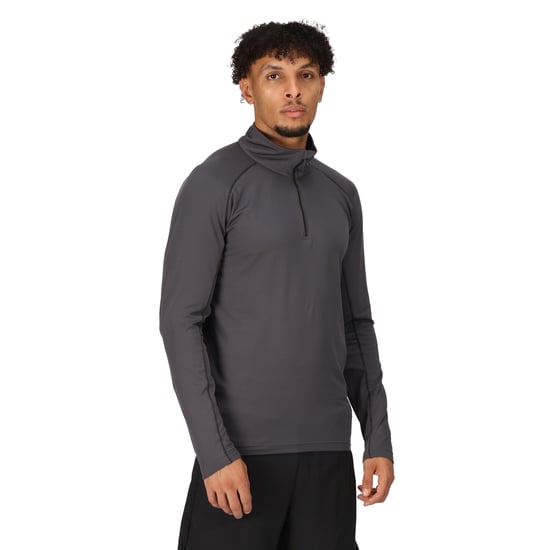 Regatta Mens Core Stretch Half Zip Midlayer (Seal Grey)
