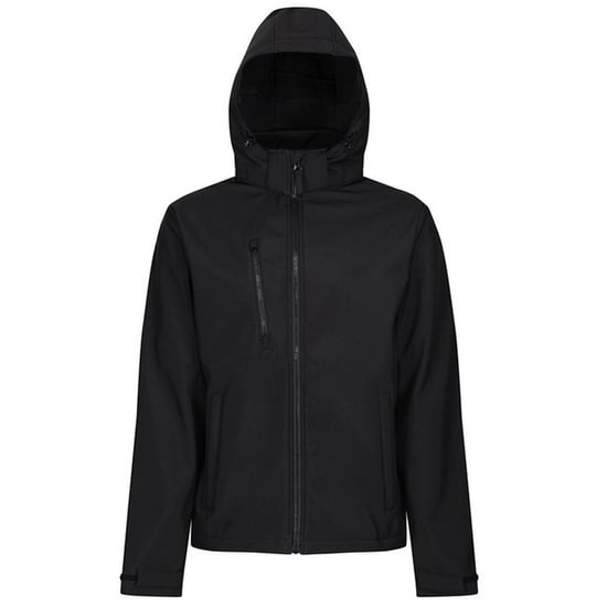 Regatta - "Venturer" Softshelljacke mit Kapuze für Herren (Schwarz/Schwarz) - Image 1