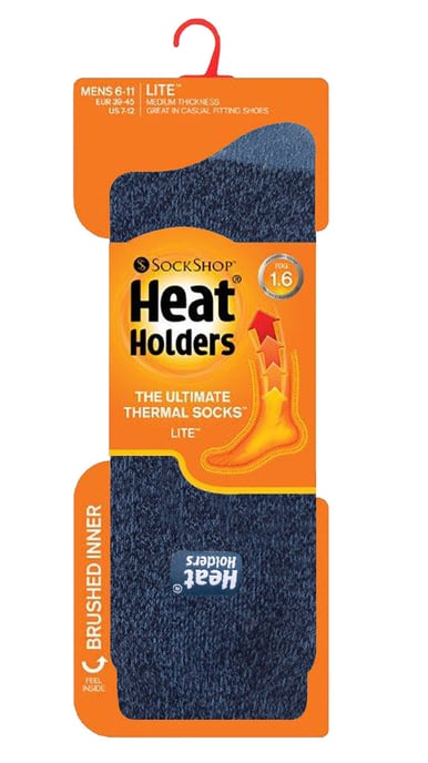 Heat Holders Lite - 3 Paar Multipack Herren isolierte thermische Socken für den Winter | dünne & warme Socken für Kleid Socken - Blau - Image 2