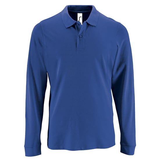 SOLS Mens Perfect Langarm-Pique-Poloshirt (Königsblau) - Image 1