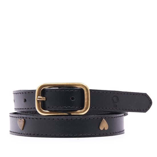 Womens Black Leather Belt 