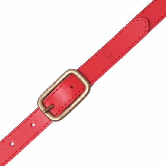 Womens Red Leather Belt