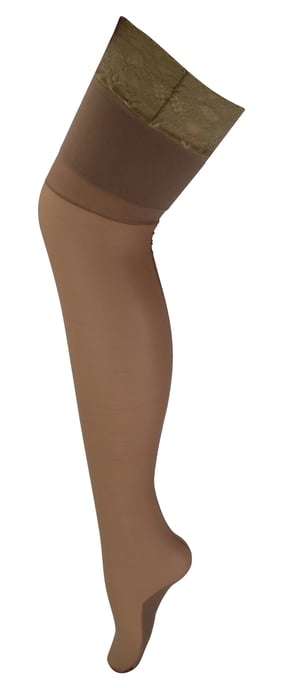 Durchsichtige Nahtstrumpfhose für Frauen | Sock Snob | Glänzend | Rückennaht | Hohe Taille - Nude / Nude - Image 1