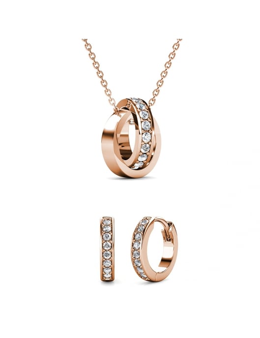 Kreisreifenset und Box - Rose Gold und Kristall - Image 1