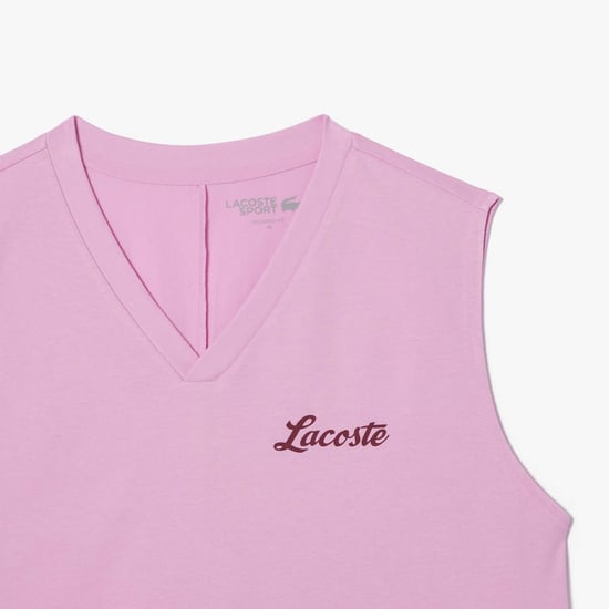 Women's Lacoste Sport Ultra Dry Cotton Sport Crop Top in Pink