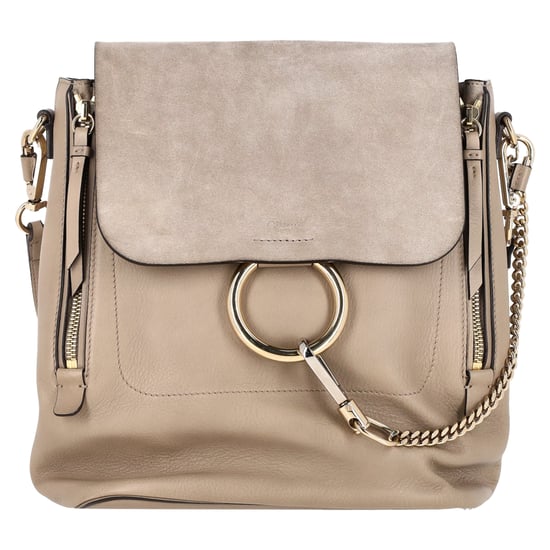 Chloé Faye Rucksack aus beigem Leder und Wildleder - Image 1