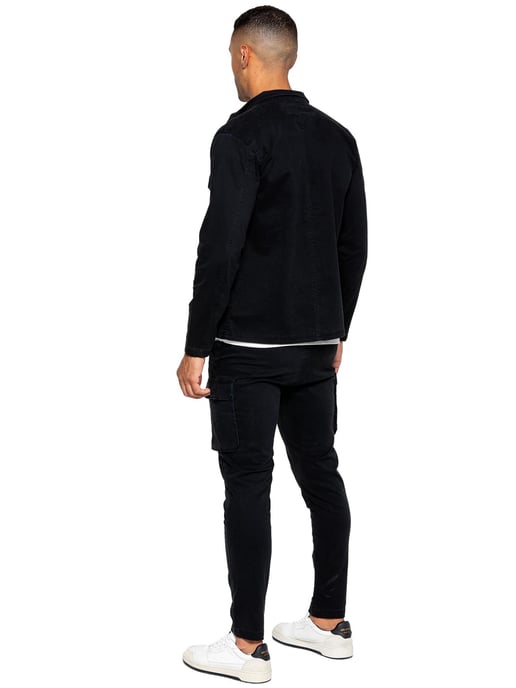 Enzo | Herren Cargo-Trainingsanzug-Set - Schwarz - Image 3