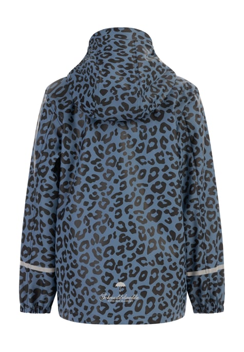 Schmuddelwedda Regenjacke Mädchen Blau Grau Schwarz Leo - Image 2