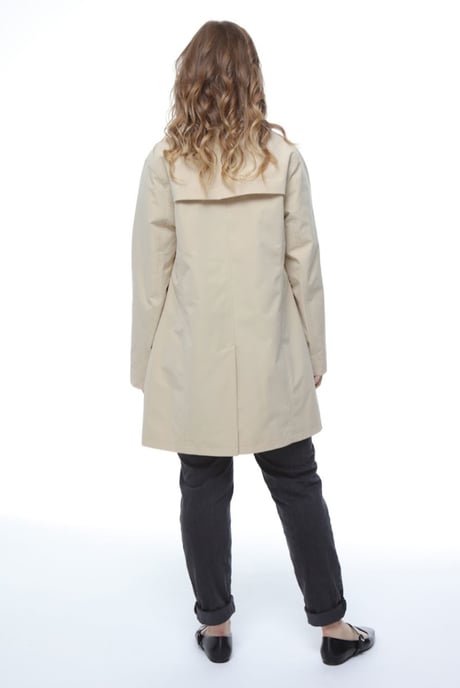 Jennifer Single Breasted Basic Mac in Ivory Cream