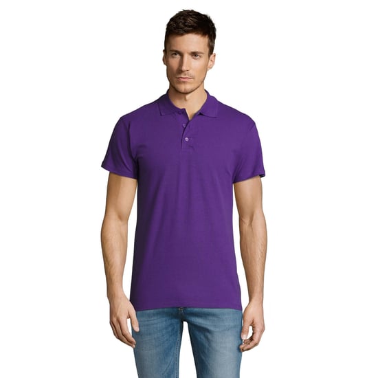 SOLS Herren Sommer II Pique Kurzarm-Poloshirt (dunkelviolett) - Image 5
