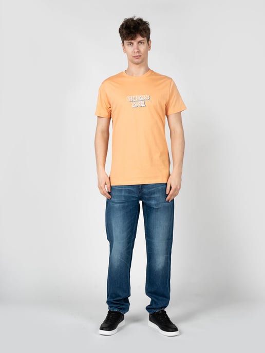 Guess T-Shirt Embro Herren orange - Image 2