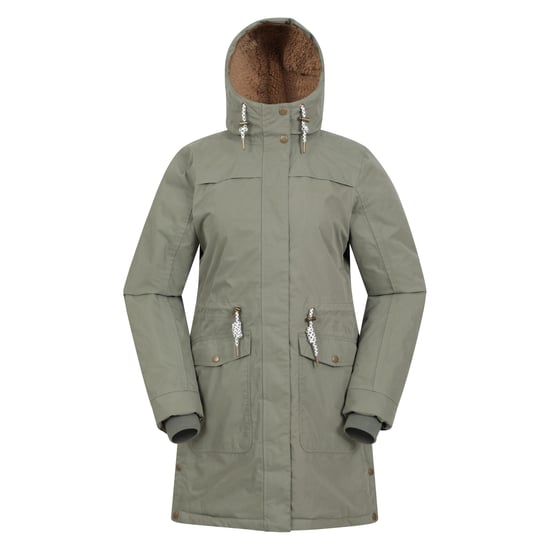 Mountain Warehouse Womens/Ladies Acorn Waterproof Borg Lined Padded Parka (Khaki Grün) - Image 1