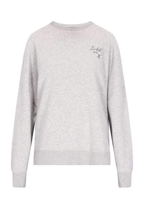 Dreimaster Sweatshirt Damen grau melange - Image 1
