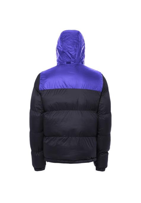 Mo Wattierte Steppjacke Herren Schwarz Kobalt - Image 2