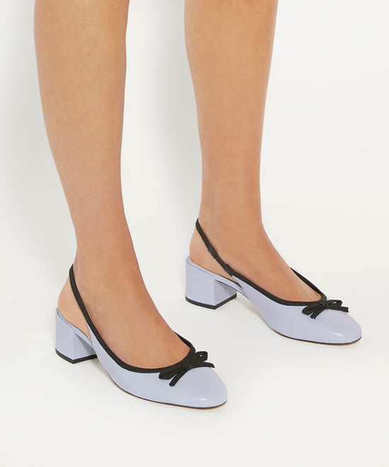 Dune Ladies Classy - Leather Block Heel Sling Back Courts