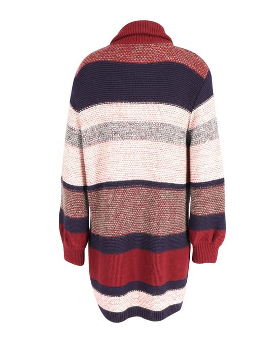 Chloe gestreifter Cardigan in mehrfarbigem Mohair - Image 3