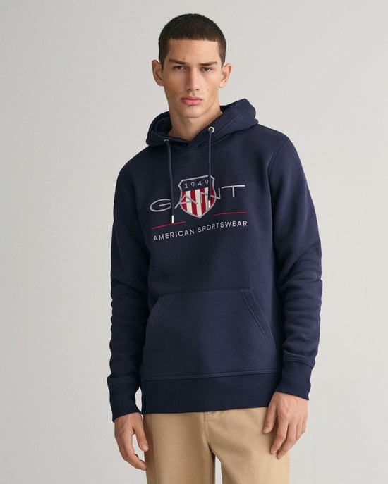 Gant Regular Archive Shield Hoodie Sweatshirt - Image 1