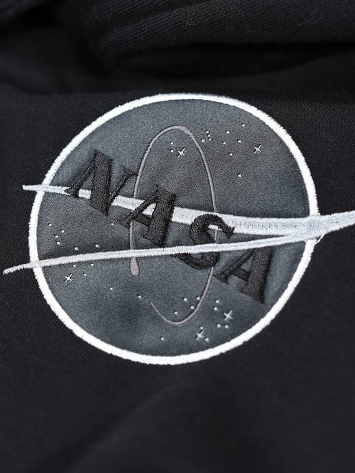 Alpha Industries Dark Side Kapuzenpullover Schwarz Reflektierend - Image 4